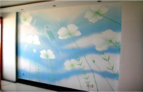 百色画墙绘怎么画好白云的蓬松感？