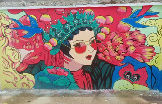 百色墙体彩绘-网红墙