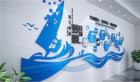 百色海浪主题文化墙如何设计？