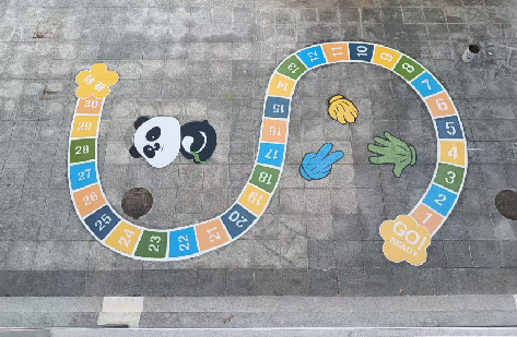 百色地面游戏彩绘