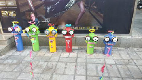 百色商业区彩绘