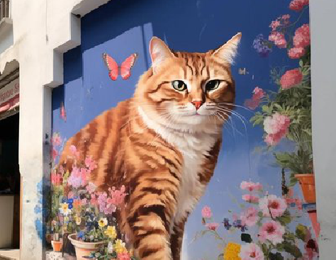 百色自己绘制有个性的手绘墙