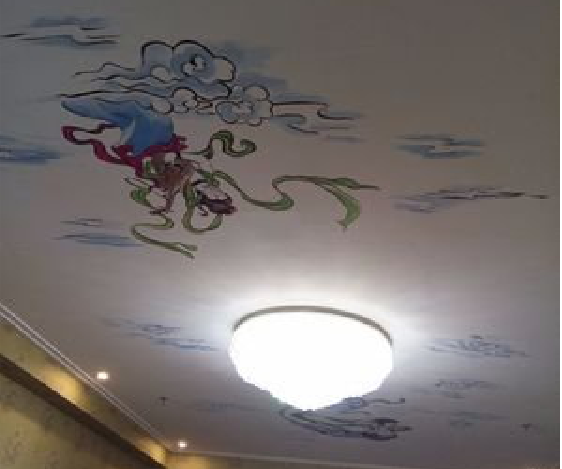百色如何快速绘制天花板上的手绘墙？