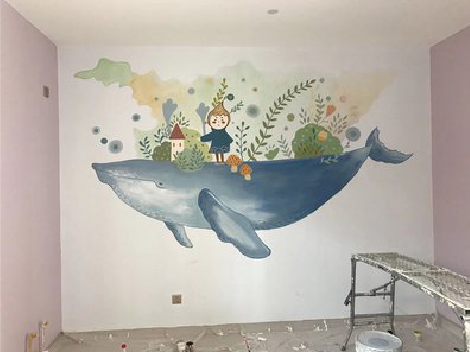 百色手绘墙的特点及优势。